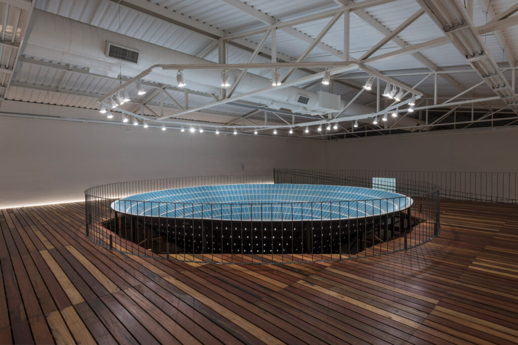 Paul Pfeiffer, Vitruvian Figure, 2008, na exposição