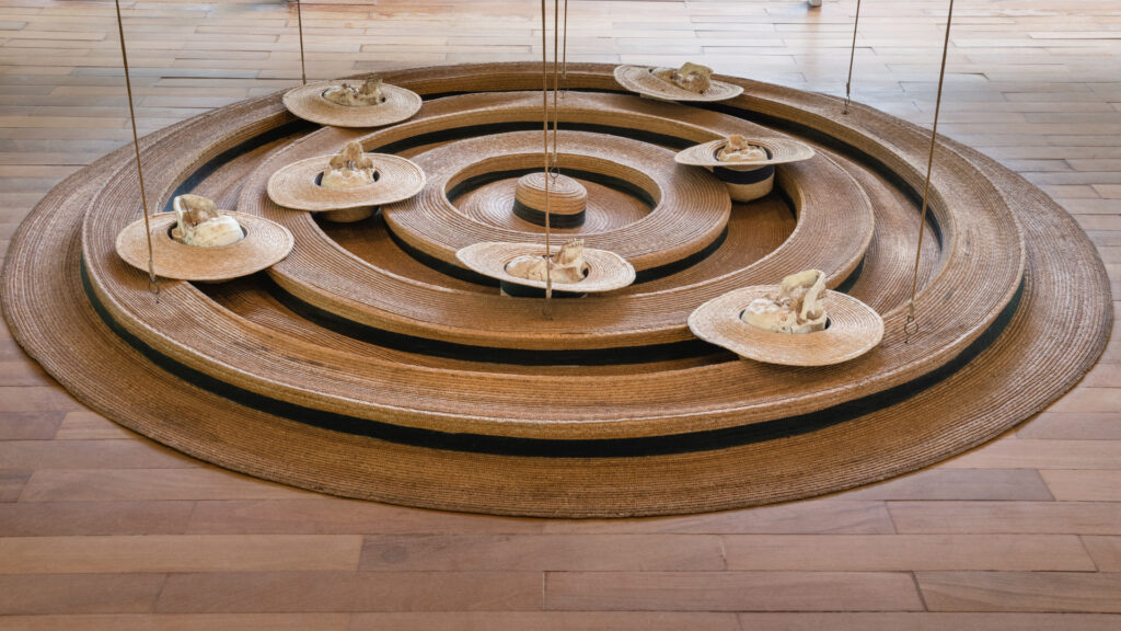 Obra Inside Out, Upside Down, 1998 , de Tunga. Acervo de arte contemporânea Inhotim