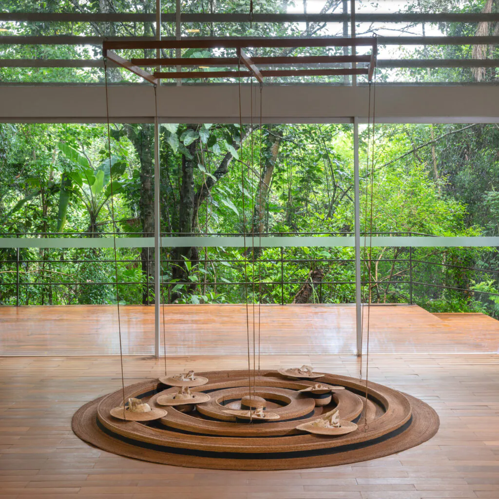 Obra Inside Out, Upside Down, 1998 , de Tunga. Acervo de arte contemporânea Inhotim