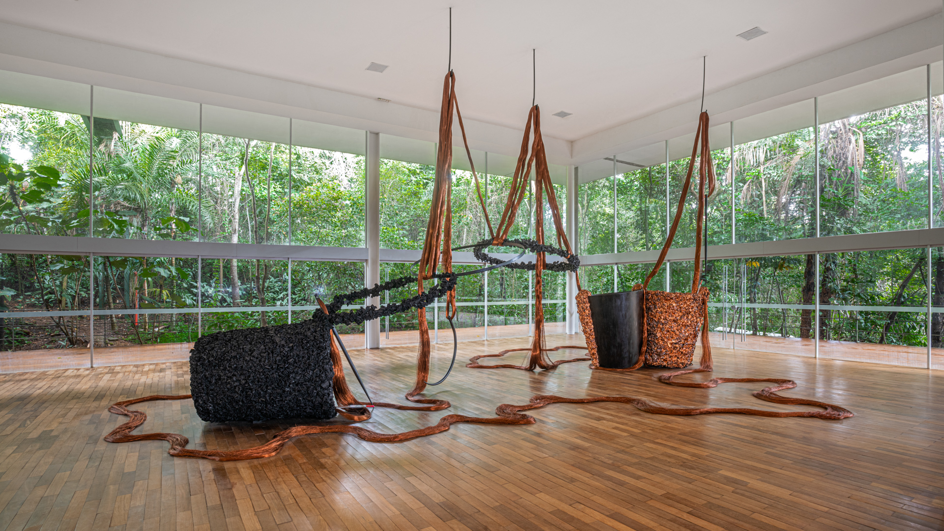 Obra Palíndromo Incesto, 1990-1992, de Tunga. Acervo de arte contemporânea Inhotim
