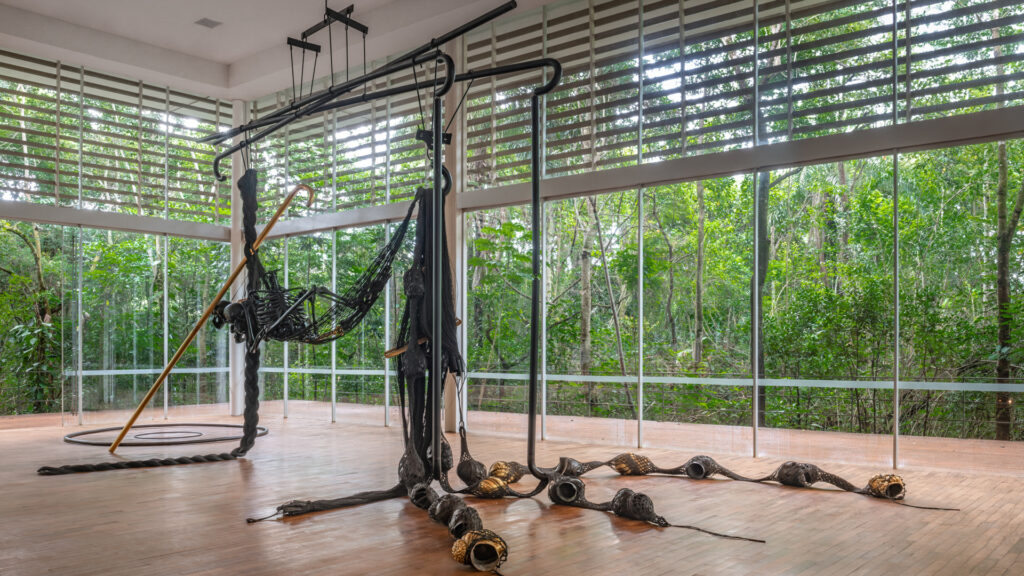 Obra À la Lumière des Deux Mondes, 2005, de Tunga. Acervo de arte contemporânea Inhotim