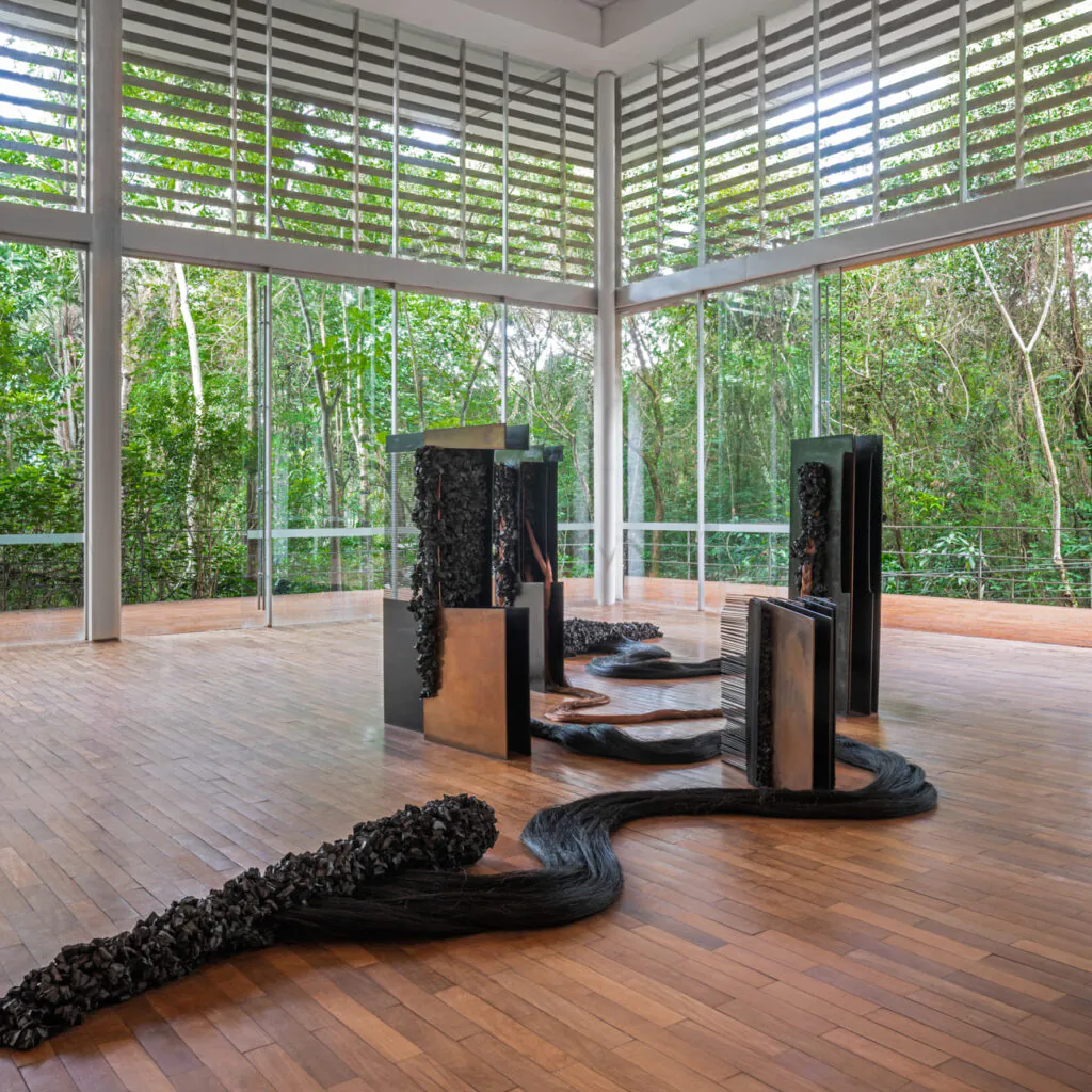 Obra Lezart V, 1989, de Tunga. Acervo de arte contemporânea Inhotim