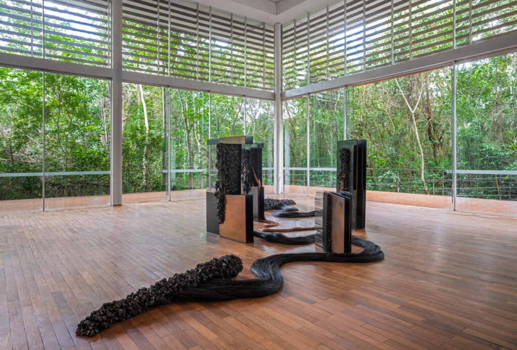Obra Lezart V, 1989, de Tunga. Acervo de arte contemporânea Inhotim