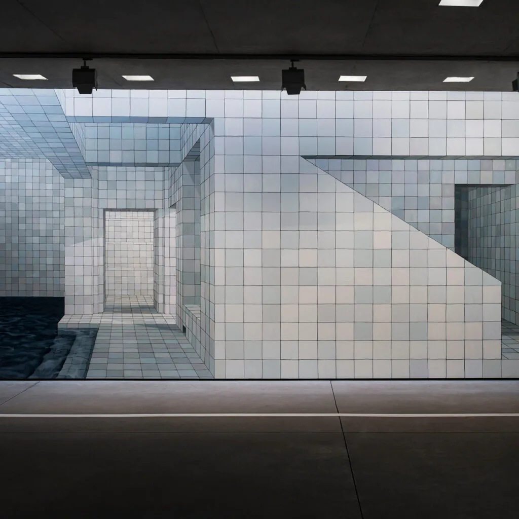 Adriana Varejão, O colecionador, 2008, óleo sobre tela, 320x750 cm. Foto: Daniel Mansur