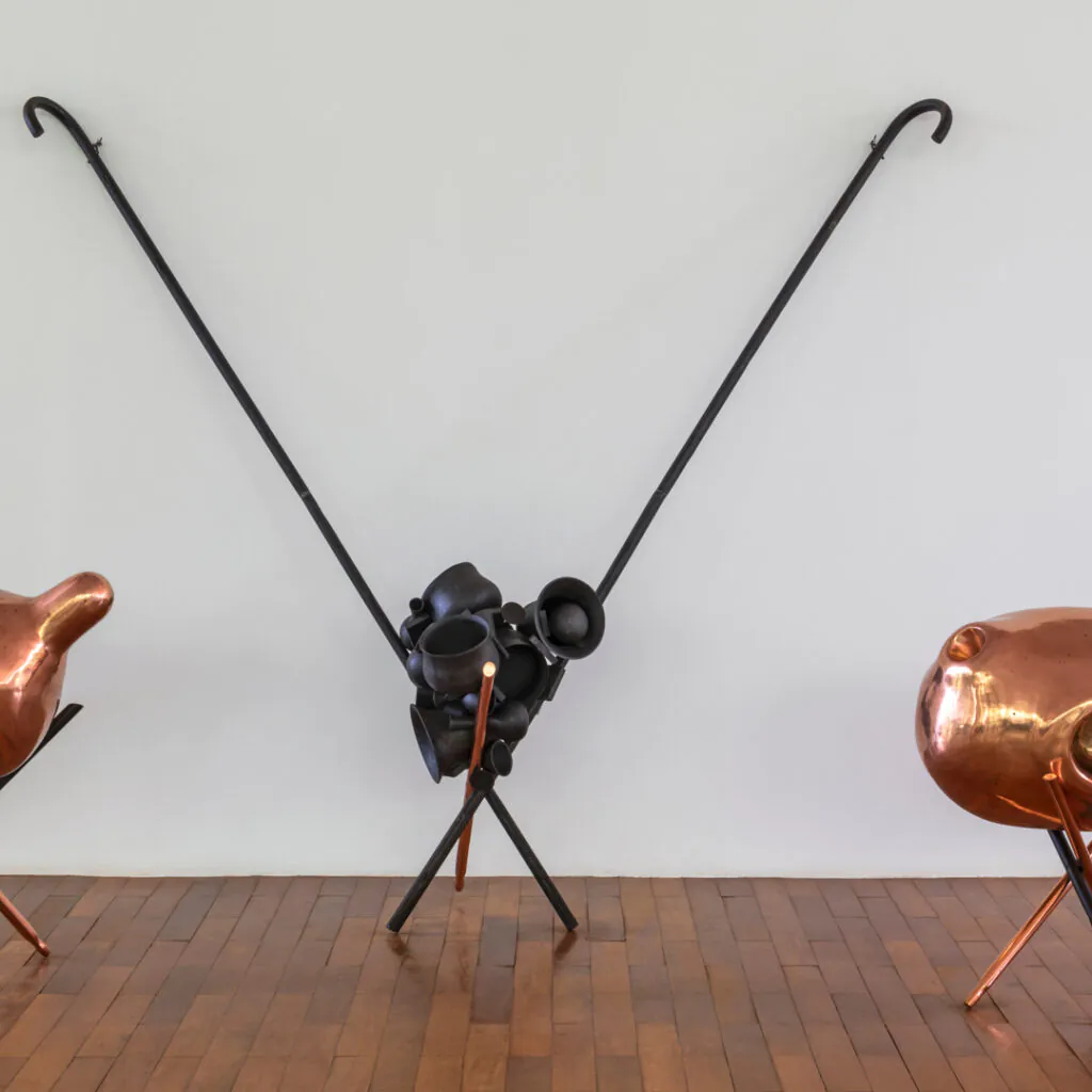 Obra A bela e a fera, 2001, de Tunga. Acervo de arte contemporânea Inhotim