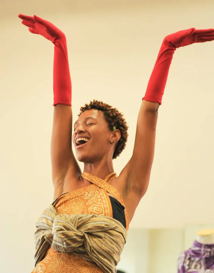 Ensaio da adaptação da peça teatral escrita por Abdias Nascimento em 1951 e dirigada por Adyr Assumpção em 2023. Foto: Ana Clara Martins