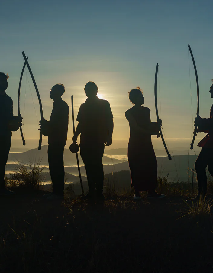 No "Concerto Didático: Berimbau em Cena", o Arcomusical Brasil apresenta repertório autoral, canções de capoeira e trilha ao vivo do curta “Ânima” (2023). Foto: Thiago Mourão.